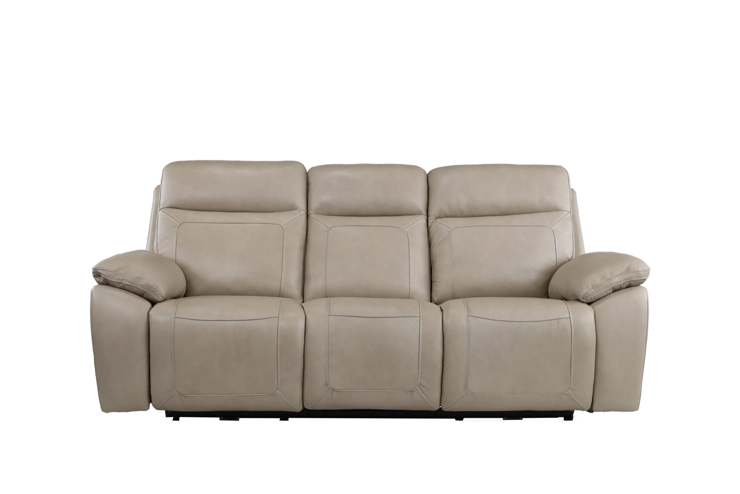 Man Wah Ivory Leather Power Zero Gravity Reclining Sofa 2 Man Wah Ivory Leather Power Zero Gravity Reclining Sofa - Image 2