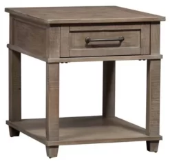 Liberty Parkland Falls Weathered Taupe Rectangular End Table