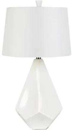 Surya Enigma White Table Lamp