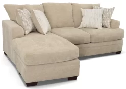 Peak Living Aden Tan Chaise Sofa