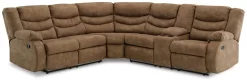 Signature Design By Ashley® Partymate 2-Piece Brindle Reclining Sectional With Console