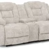 Franklin™ Hayworth Pilot Pumice Reclining Console Loveseat