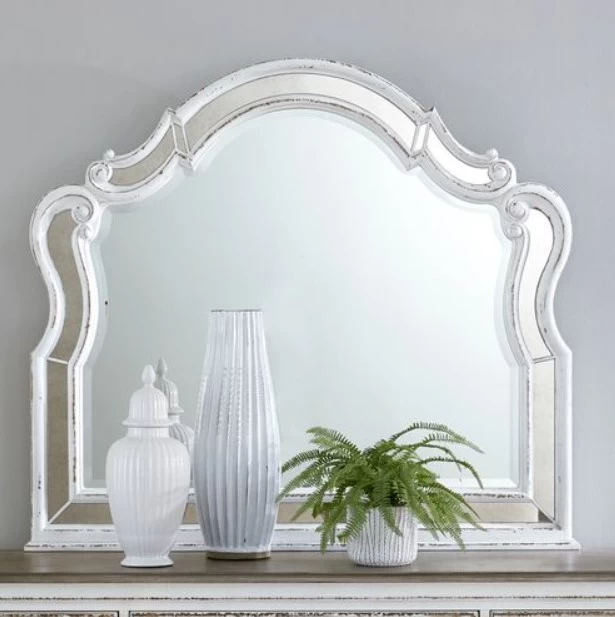 Liberty Magnolia Manor Antique White Scalloped Mirror 7 Liberty Magnolia Manor Antique White Scalloped Mirror - Image 7