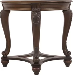 Signature Design By Ashley® Norcastle Dark Brown Round End Table -Furniture comprehensive store bbbd1536 fa77 45fe 8476 ff45af4fc117
