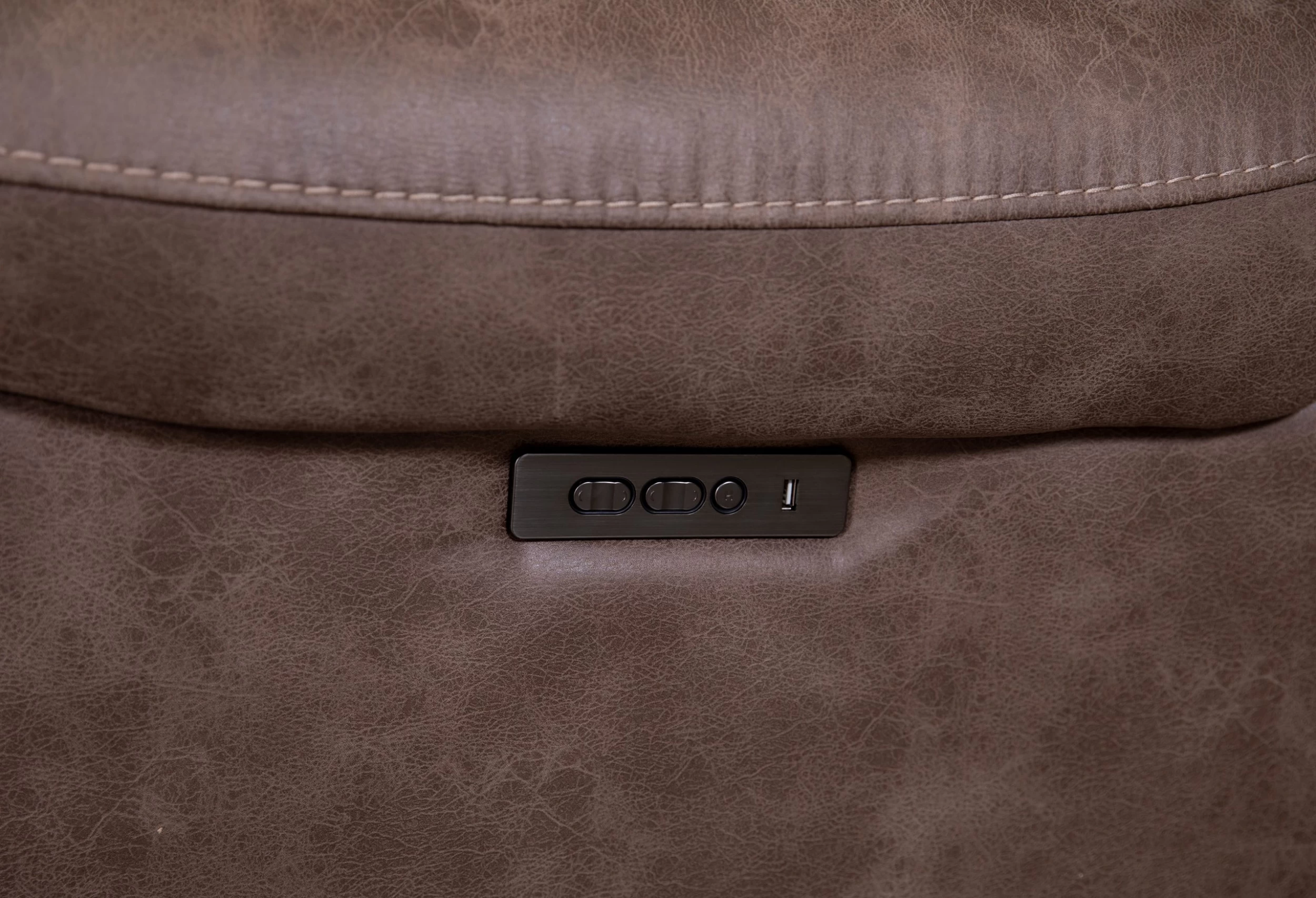 Man Wah Brown 7 Piece Taupe Power Reclining Sectional 4 Man Wah Brown 7 Piece Taupe Power Reclining Sectional - Image 4