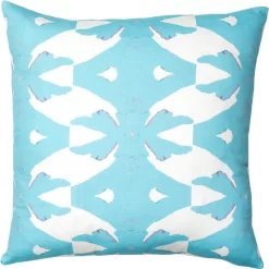 Laura Park Designs Palm Blue 22" X 22" Toss Pillow