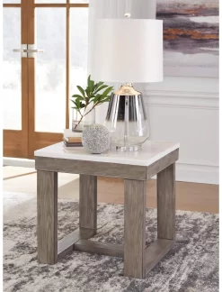 Signature Design By Ashley® Loyaska Brown/Ivory End Table -Furniture comprehensive store bd83afb0 0db6 4ec3 91ee 57c8cfd436c8