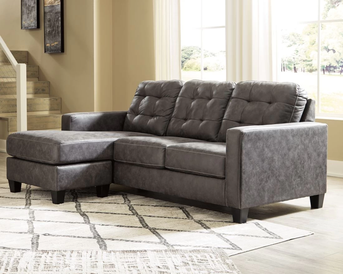 Benchcraft® Venaldi Gunmetal Sofa Chaise 4 Benchcraft® Venaldi Gunmetal Sofa Chaise - Image 4