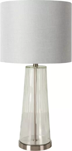 Surya Blawnox Brushed Steel/Gray Lamp