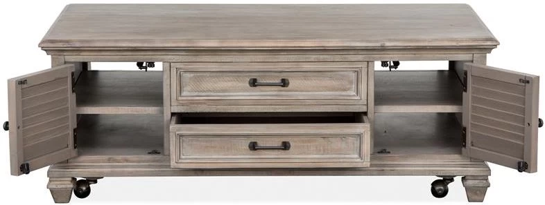Magnussen Home® Lancaster Dovetail Grey Lift Top Storage Cocktail Table 4 Magnussen Home® Lancaster Dovetail Grey Lift Top Storage Cocktail Table - Image 4