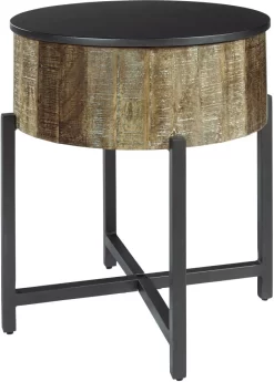 Signature Design By Ashley® Nashbryn Gray/Brown Round End Table