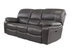Man Wah Gray Leather Power Reclining Sofa -Furniture comprehensive store bf6aad1f 61d3 4af4 b8c4 80c4fa36193d