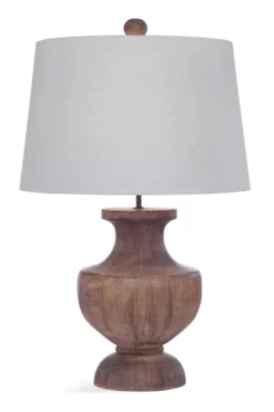 Bassett Mirror Stella Distressed Brown/White Table Lamp