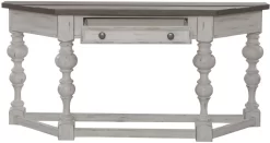 Liberty River Place Riverstone White And Tobacco Accent Console Table -Furniture comprehensive store bfe2e8b0 c4c8 4d2a 9aa3 69fd2b804576