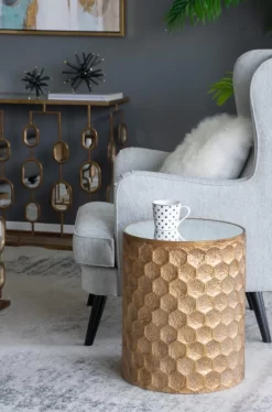 A & B Home Gold Side Table -Furniture comprehensive store c0577d6b 96af 44ec bbb9 e73bcf9bf2bf
