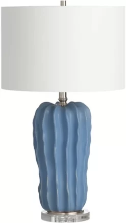Crestview Collection Dora Blue Stone Table Lamp
