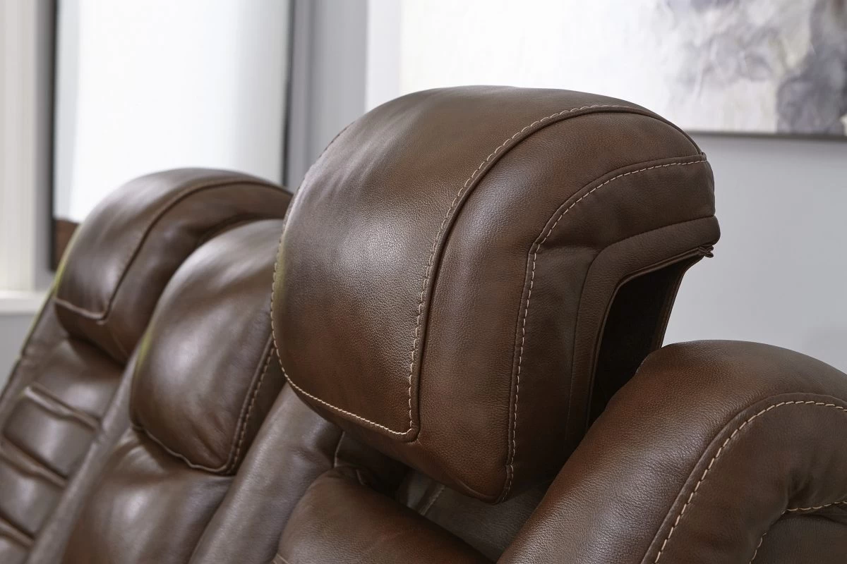 Signature Design By Ashley® Backtrack Chocolate Leather Power Reclining Loveseat/Console/Adjustable Headrest 8 Signature Design By Ashley® Backtrack Chocolate Leather Power Reclining Loveseat/Console/Adjustable Headrest - Image 8