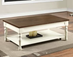 Steve Silver Co.® Joanna Ivory/Mocha Coffee Table -Furniture comprehensive store c4d23de6 502b 4f63 a6d7 0cf1c1498a51