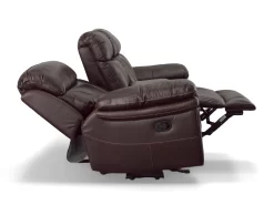 Man Wah Brown Leather Gliding Reclining Console Loveseat -Furniture comprehensive store c5d26a3b a4e0 4ef2 a64e eeaacbcad668