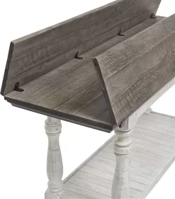 Signature Design By Ashley® Havalance Gray/White Flip Top Sofa Table -Furniture comprehensive store c5f11c6a 7864 47e2 851c b5fef8ceb11c