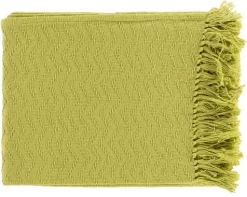 Surya Thelma Lime 50"x60" Throw Blanket