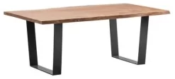 Crestview Collection Bengal Manor Iron And Live Edge Natural Acacia Cocktail Table