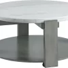 Elements International Rosamel Gray/Marble Coffee Table