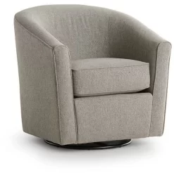 Kevin Charles Fine Upholstery® Asheville Hailey Brown Swivel Rocker Glider