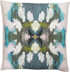 Laura Park Designs Peacock Blue 22" X 22" Throw Pillow