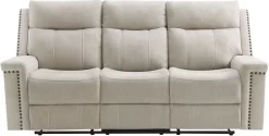 Elements International Ingram Hammertime Cream Motion Sofa