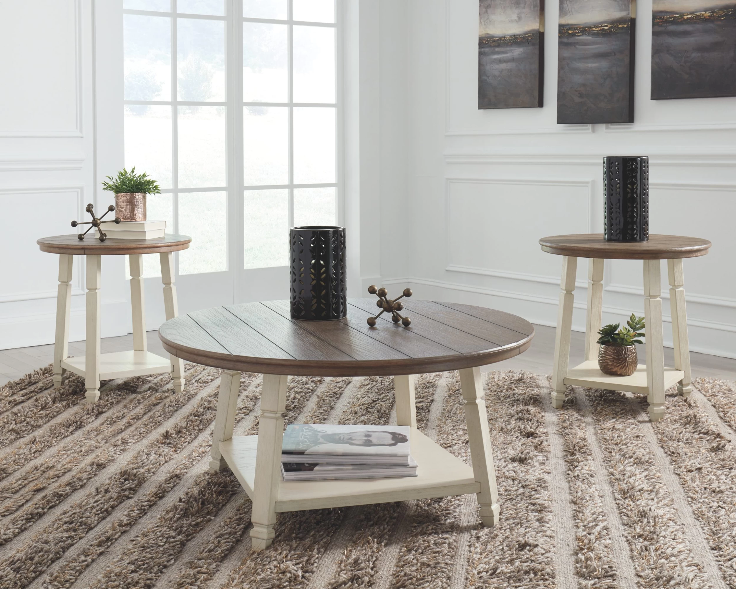Signature Design By Ashley® Bolanbrook 3-Piece Two-Tone Occasional Table Set 2 Signature Design By Ashley® Bolanbrook 3-Piece Two-Tone Occasional Table Set - Image 2