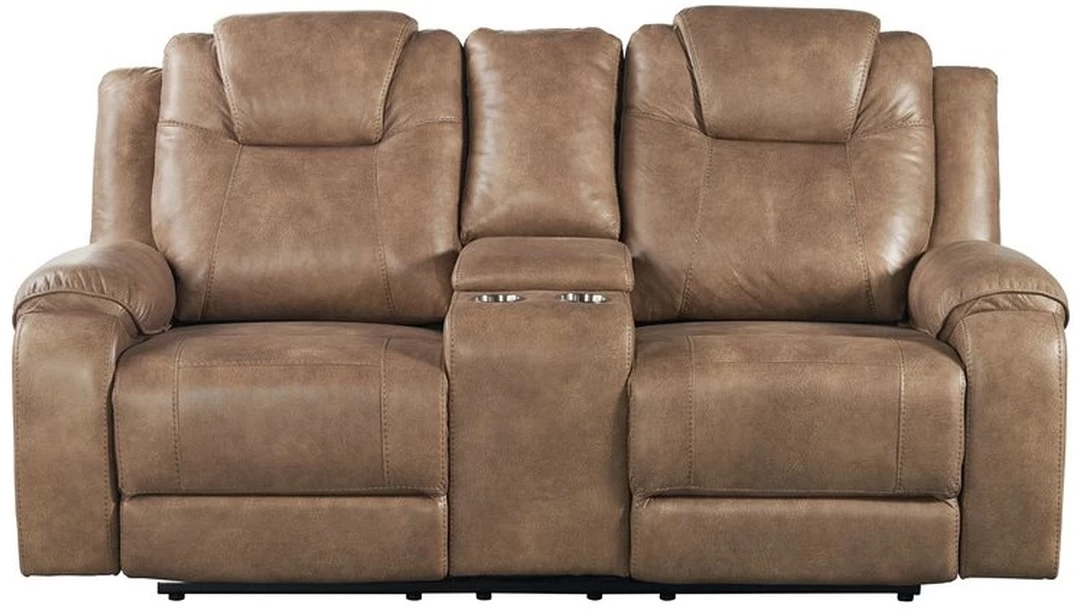 Elements International Falcon Stone Motion Loveseat With Console 2 Elements International Falcon Stone Motion Loveseat With Console - Image 2