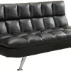 Crown Mark Sundown Black Adjustable Sofa