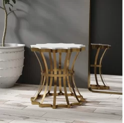 Blue Ocean Traders Ersa White Marble Side Table -Furniture comprehensive store cb0ca7ca 1c39 4a39 847f ad65dd2a22a4