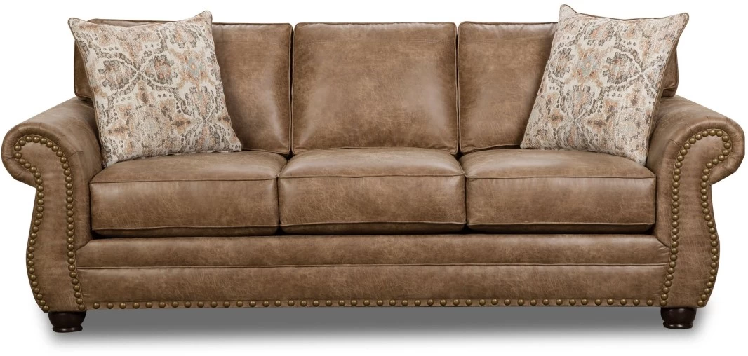Behold™ Home Woodland Brown Sofa 1 Behold™ Home Woodland Brown Sofa