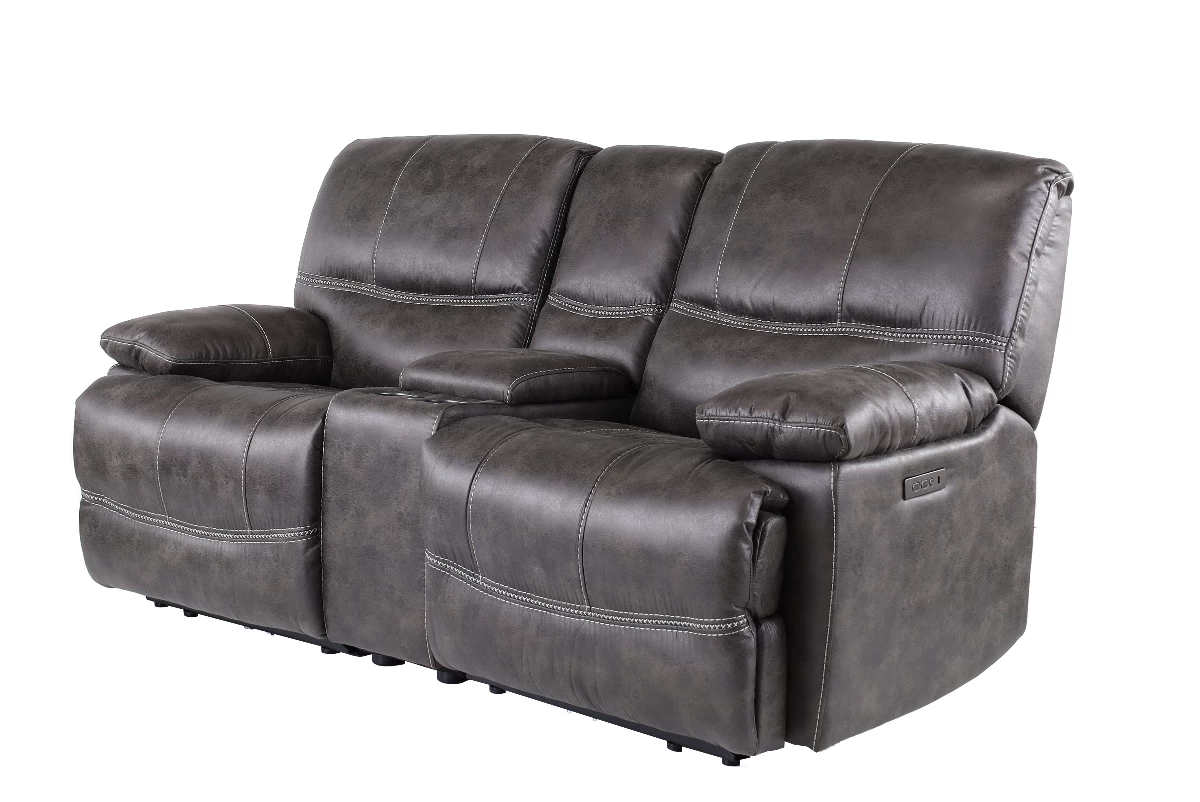Man Wah Cowboy Granite Power Reclining Console Loveseat 7 Man Wah Cowboy Granite Power Reclining Console Loveseat - Image 7