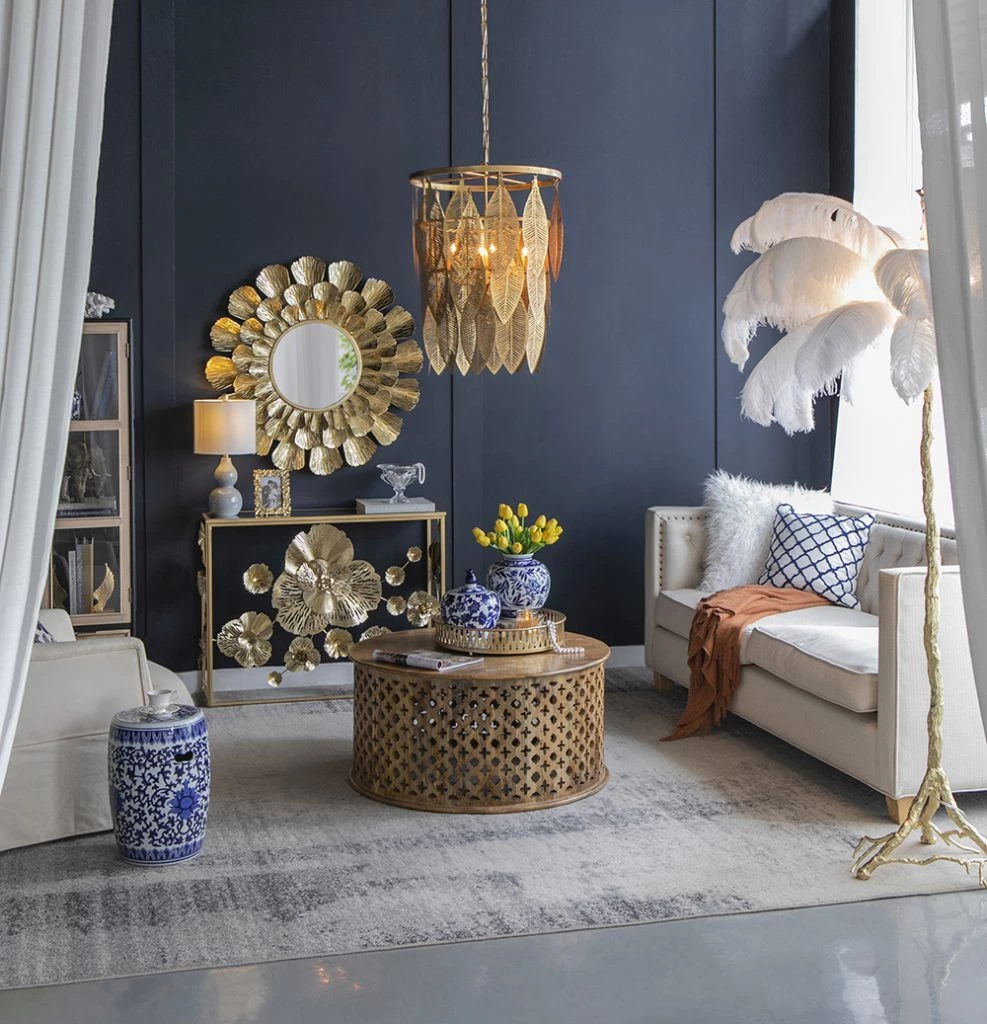 A & B Home Gold Metal Mirror 6 A & B Home Gold Metal Mirror - Image 6