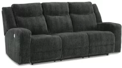 Signature Design By Ashley® Martinglenn Ebony Power Reclining Sofa With Drop Down Table