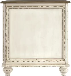 Signature Design By Ashley® Realyn White/Brown Cabinet Door Chairside End Table -Furniture comprehensive store d0622515 677b 4d19 b136 171f99c142ba
