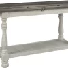 Signature Design By Ashley® Havalance Gray/White Flip Top Sofa Table