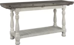 Signature Design By Ashley® Havalance Gray/White Flip Top Sofa Table