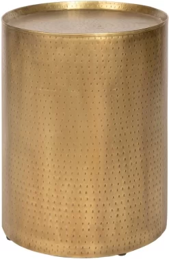 Harp & Finial® Pala Distressed Gold End Table