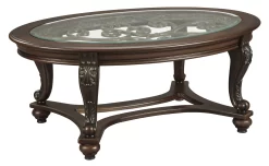 Signature Design By Ashley® Norcastle Dark Brown Oval Coffee Table