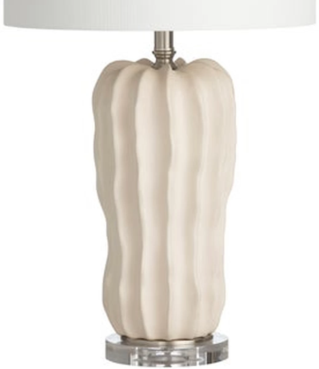 Crestview Collection Dora White Stone Table Lamp 2 Crestview Collection Dora White Stone Table Lamp - Image 2