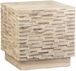 Dovetail Furniture Hoover Grey/White Stain And Seal Finish End Table