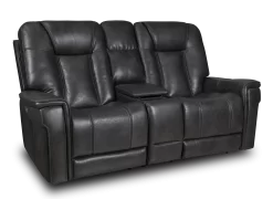 Moto Motion Nick Gray Power Reclining Console Loveseat
