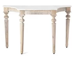 A & B Home Adela White Console Table