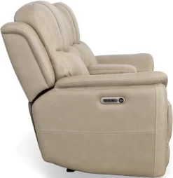 Flexsteel® Crew Pebble Power Reclining Loveseat With Console And Power Headrests And Lumbar -Furniture comprehensive store d5a38183 493d 47ab 87fc b723deb43bea