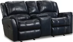 HomeStretch Blue Gliding Console Loveseat