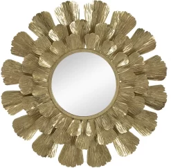 A & B Home Gold Metal Mirror